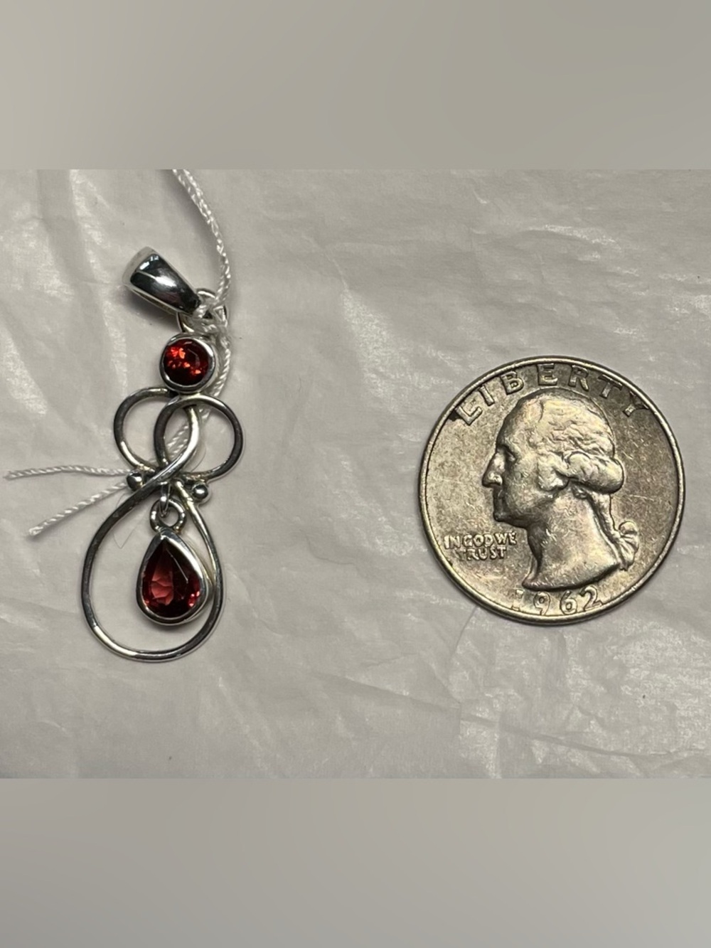 Garnet dangle pendant